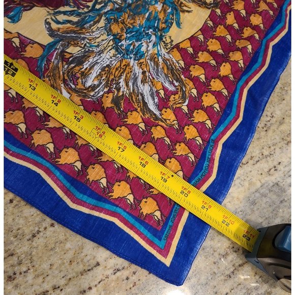 SPRINGS "Buffalo Roam" Western Bandana Native American Dancing Buffalo. Rogers - Picture 10 of 11